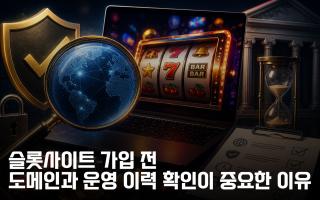 슬롯사이트 가입 전 도메인과 운영 이력 확인이 중요한 이유